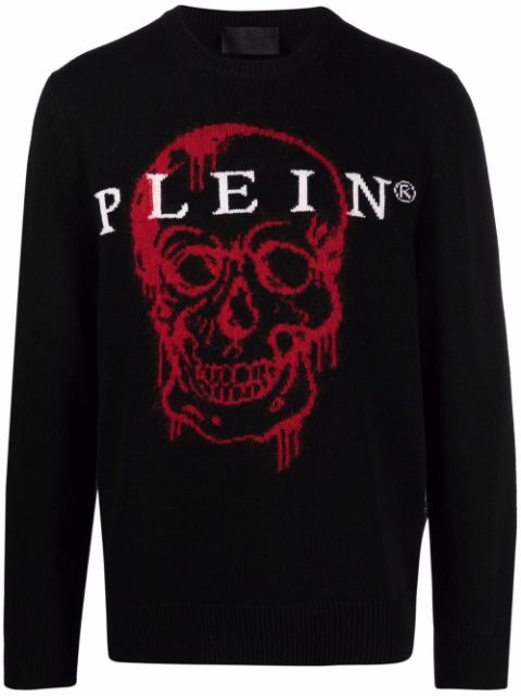 Philipp Plein skull intarsia-knit jumper Men