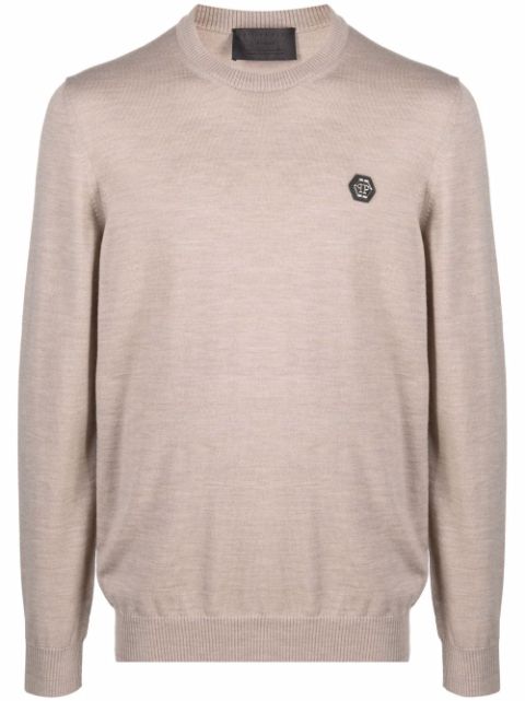 Philipp Plein Istitutional merino knit jumper Men