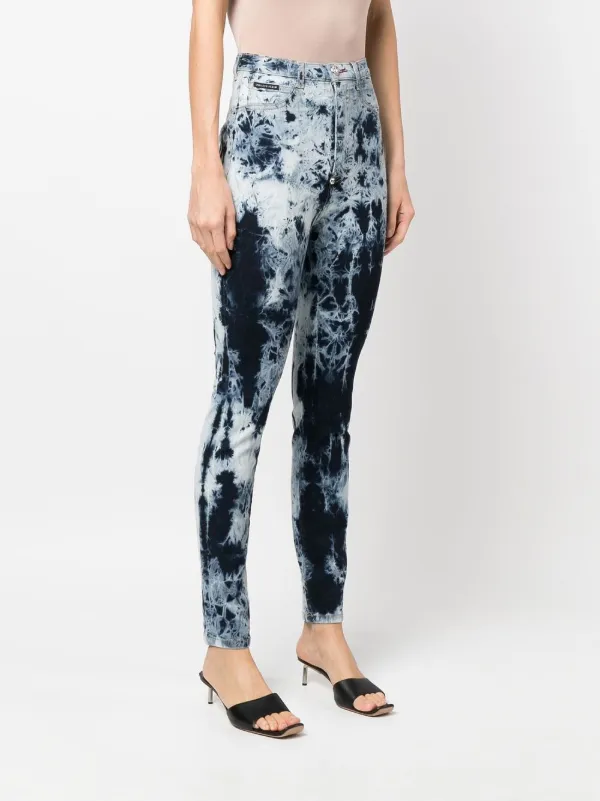 Philipp Plein Bleached high-waisted Skinny Jeans | Blue | FARFETCH Philipp Plein Bleached high-waisted Skinny Jeans | Blue | FARFETCH