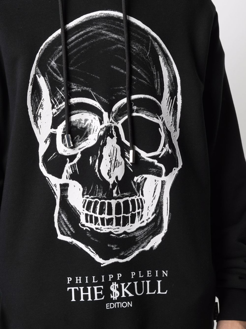 Shop Philipp Plein The Skull Print Hoodie In Schwarz
