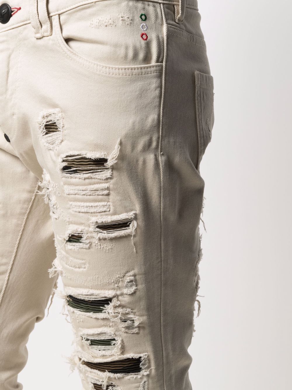 фото Philipp plein джинсы кроя слим с камуфляжным принтом