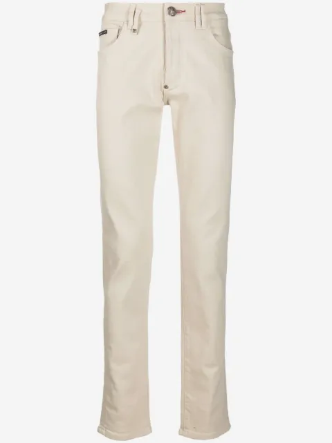 Philipp Plein jeans slim con placa del logo