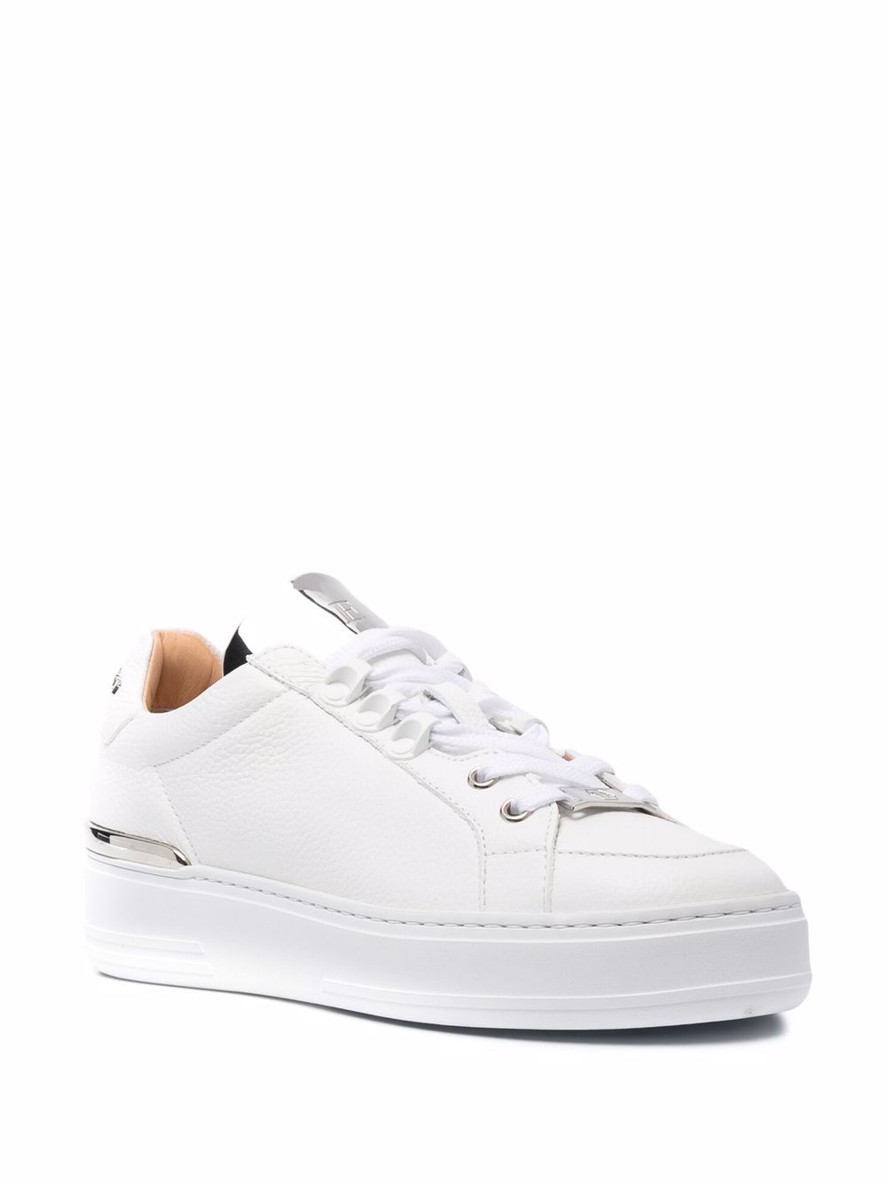 Philipp Plein Networth leren sneakers - Wit