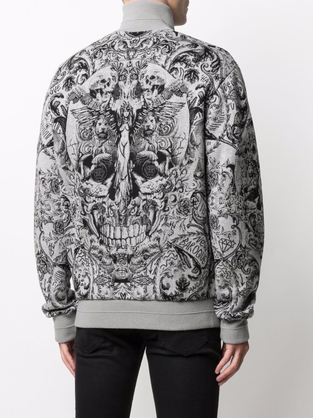 Philipp Plein jacquard-knit Bomber Jacket - Farfetch