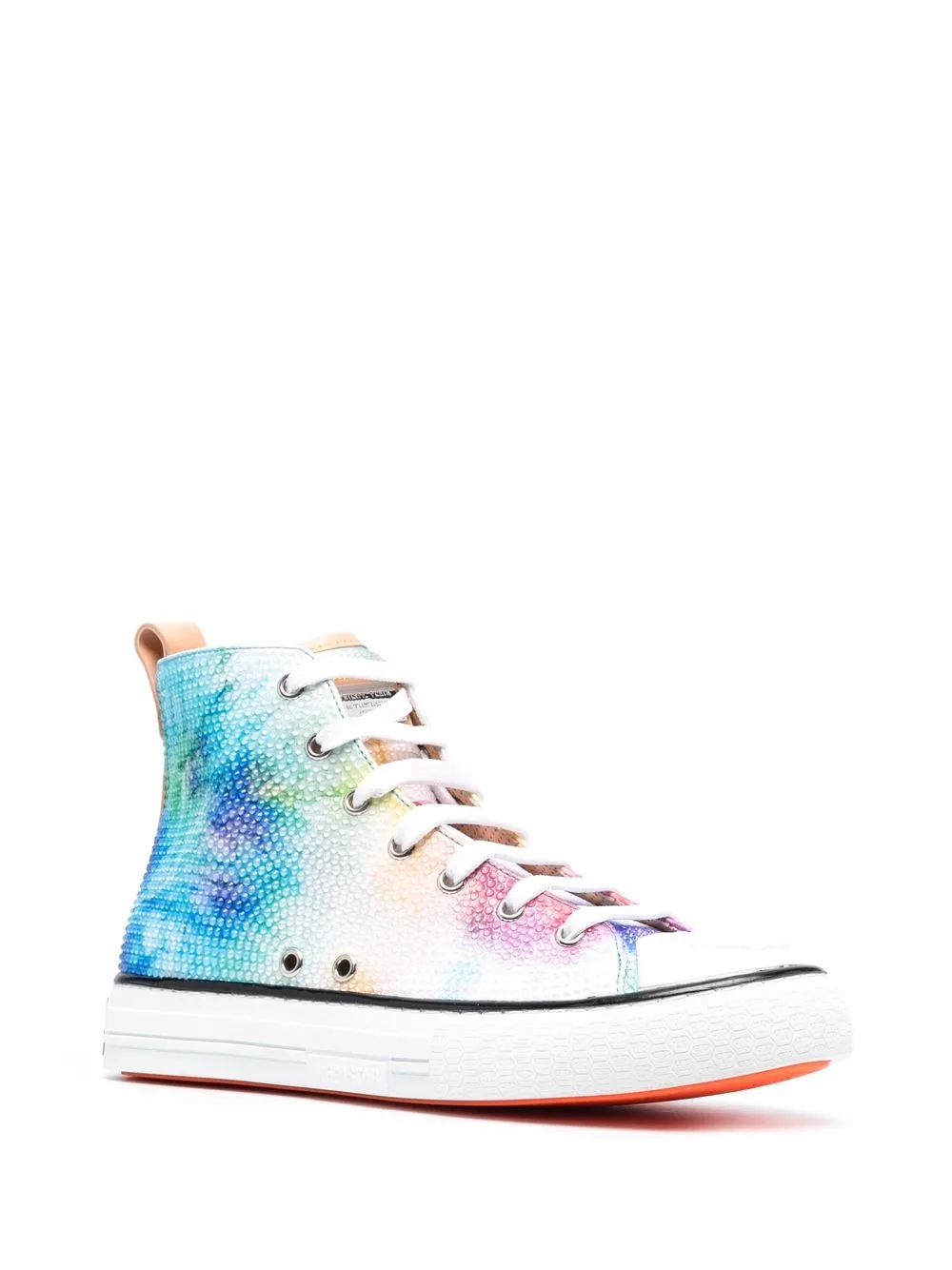 Philipp Plein Megastar tie dye high-top sneakers Blue