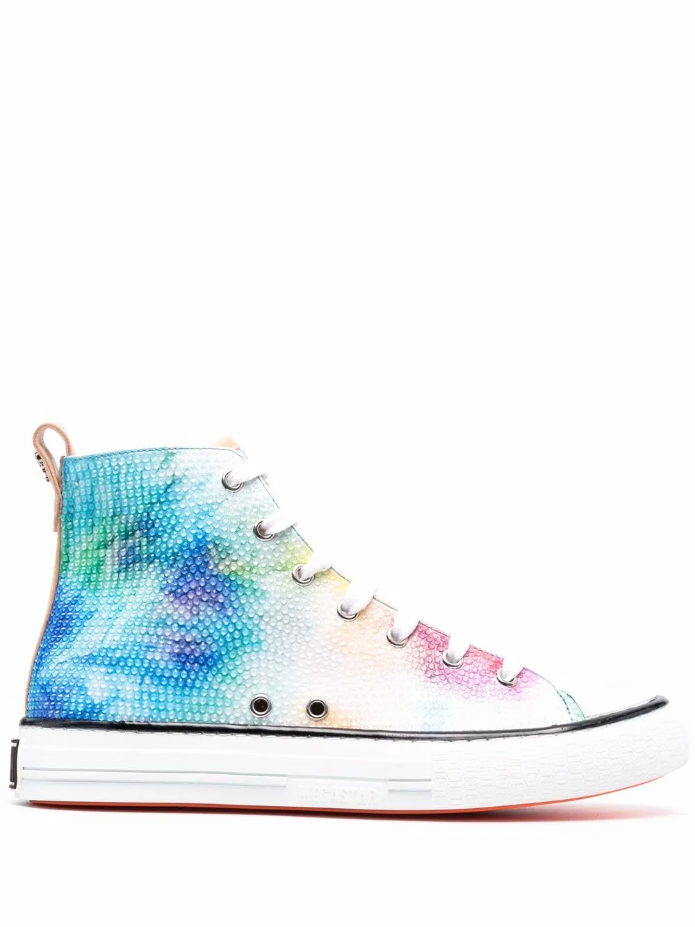 Philipp Plein Megastar tie dye high-top sneakers Blue