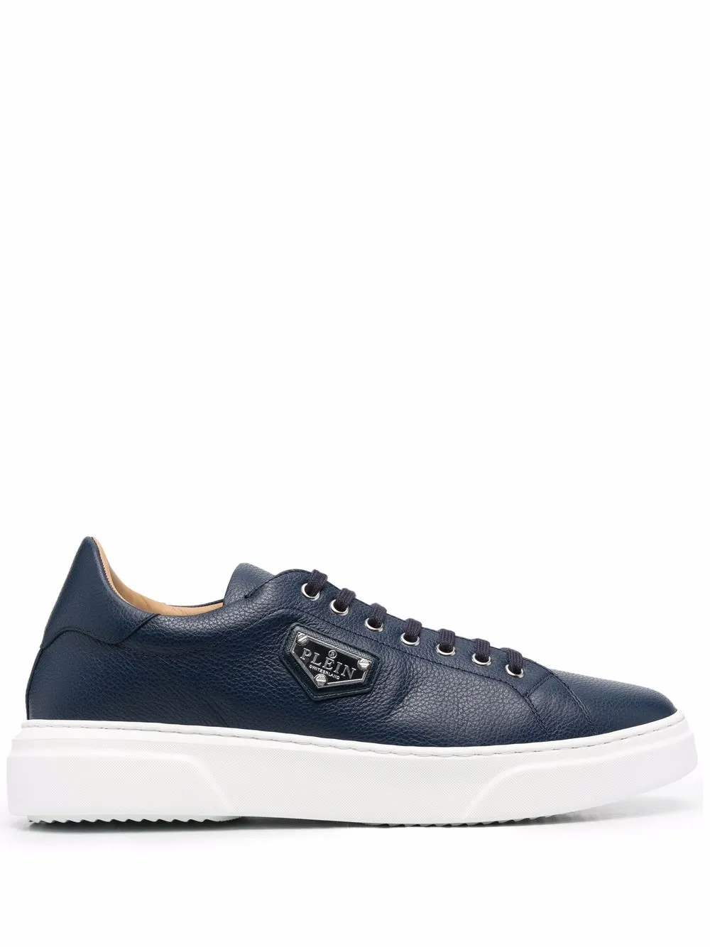 

Philipp Plein Iconic Plein leather low-top sneakers - Blue