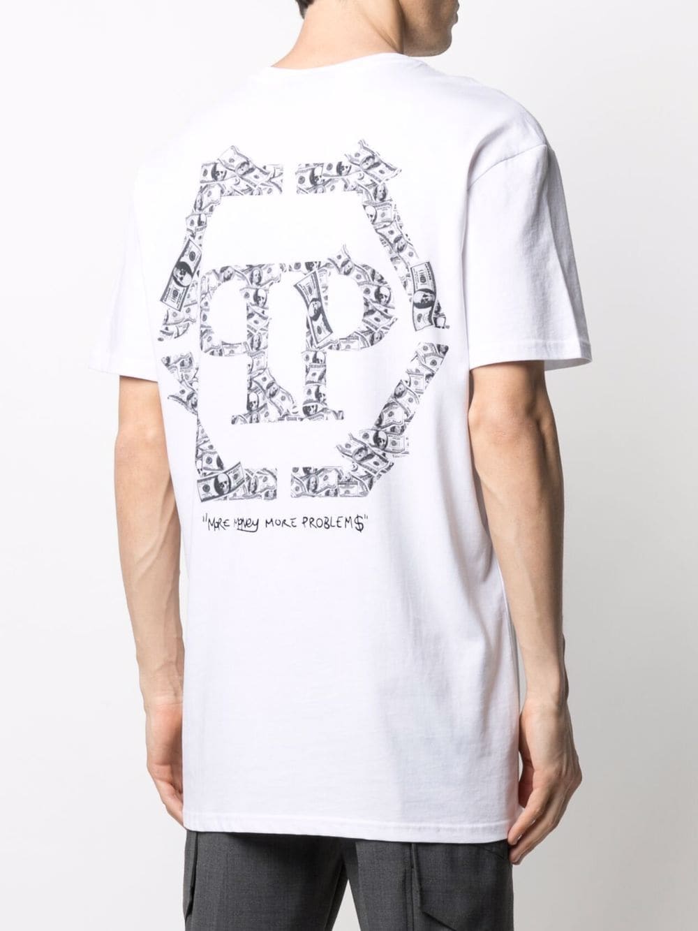 Shop Philipp Plein Graphic-print Logo T-shirt In White