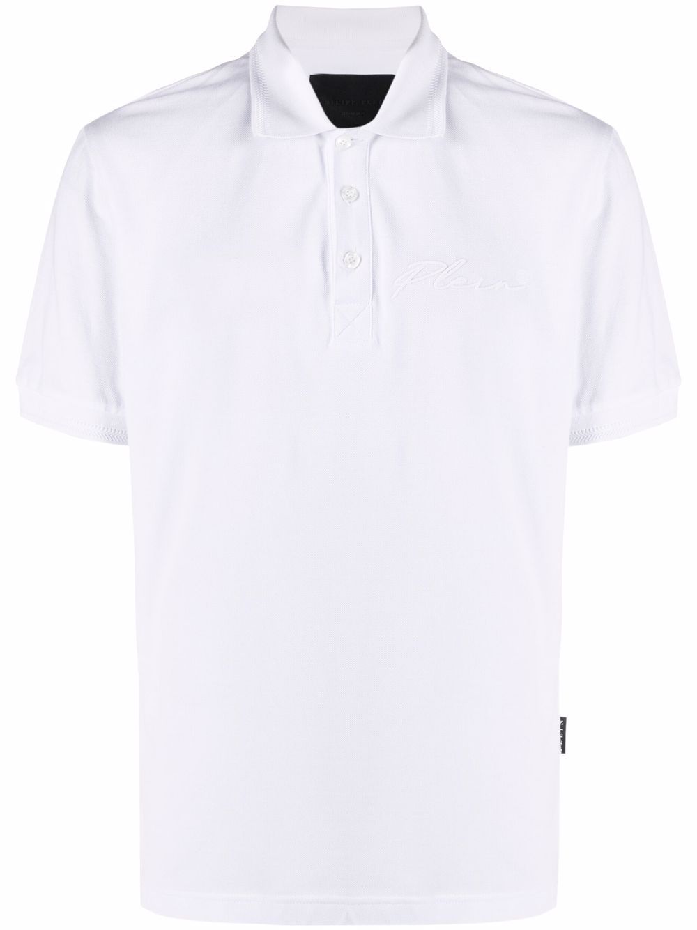 Philipp Plein Embroidered-logo Polo Shirt In 白色