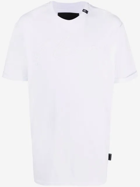 Philipp Plein logo-embroidered cotton T-shirt