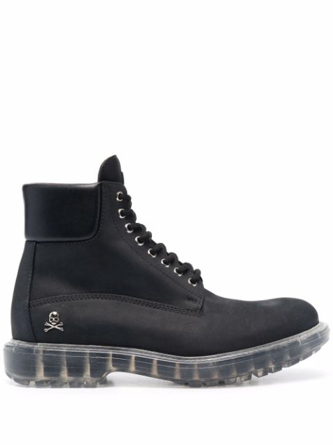 Philipp Plein Hunter lace-up leather boots Men