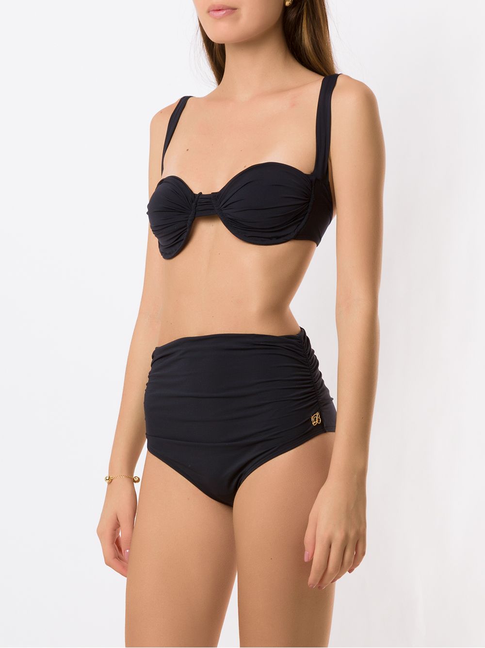 Shop Brigitte High-rise Bikini Set In Black