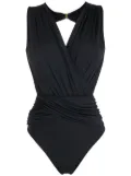 Brigitte panelled wrap one-piece swimsuit - Black