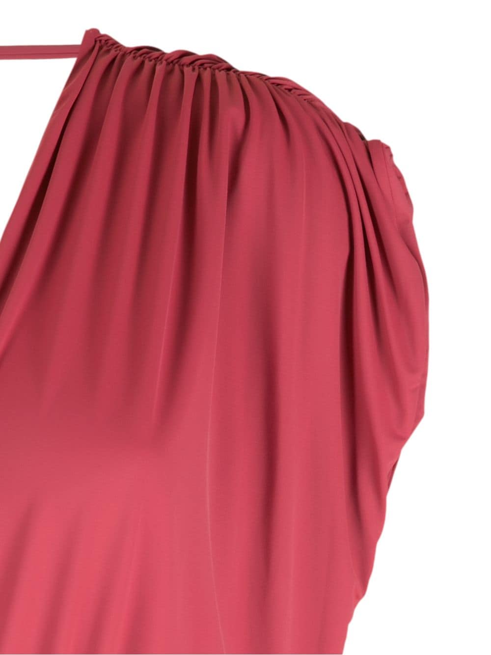 Shop Brigitte Draped V-neck Swimsuit In Pink