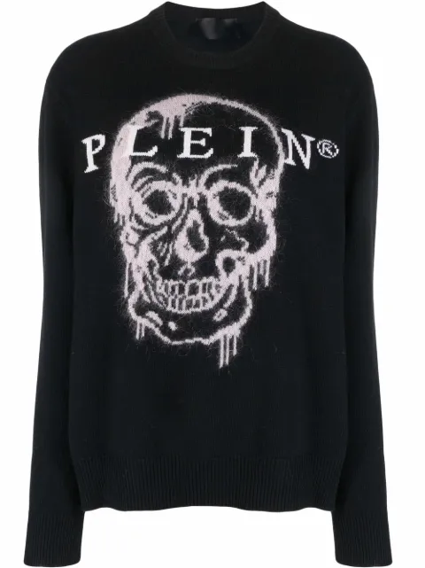 Philipp Plein intarsia-knit skull jumper