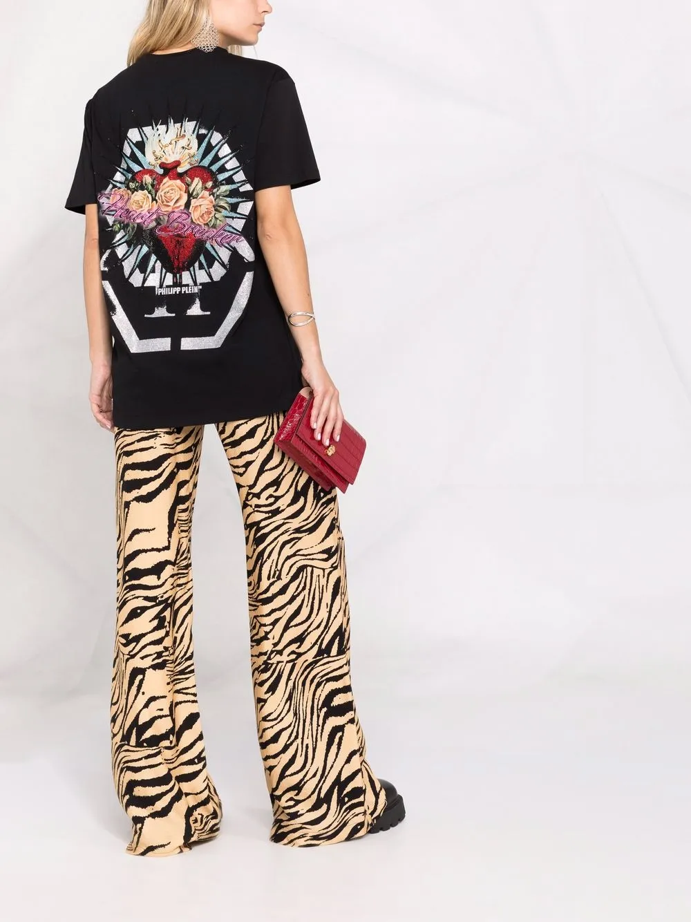 Philipp Plein T-shirt met ronde hals - Zwart