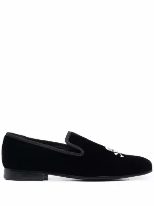 Billionaire Boys Club Black Velvet Loafers with Gold Embroidered Crest il_1080xN.3126243522_e99h.jpg main image 4