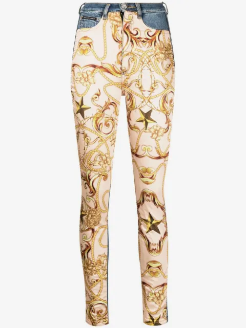 Philipp Plein baroque-print skinny jeans