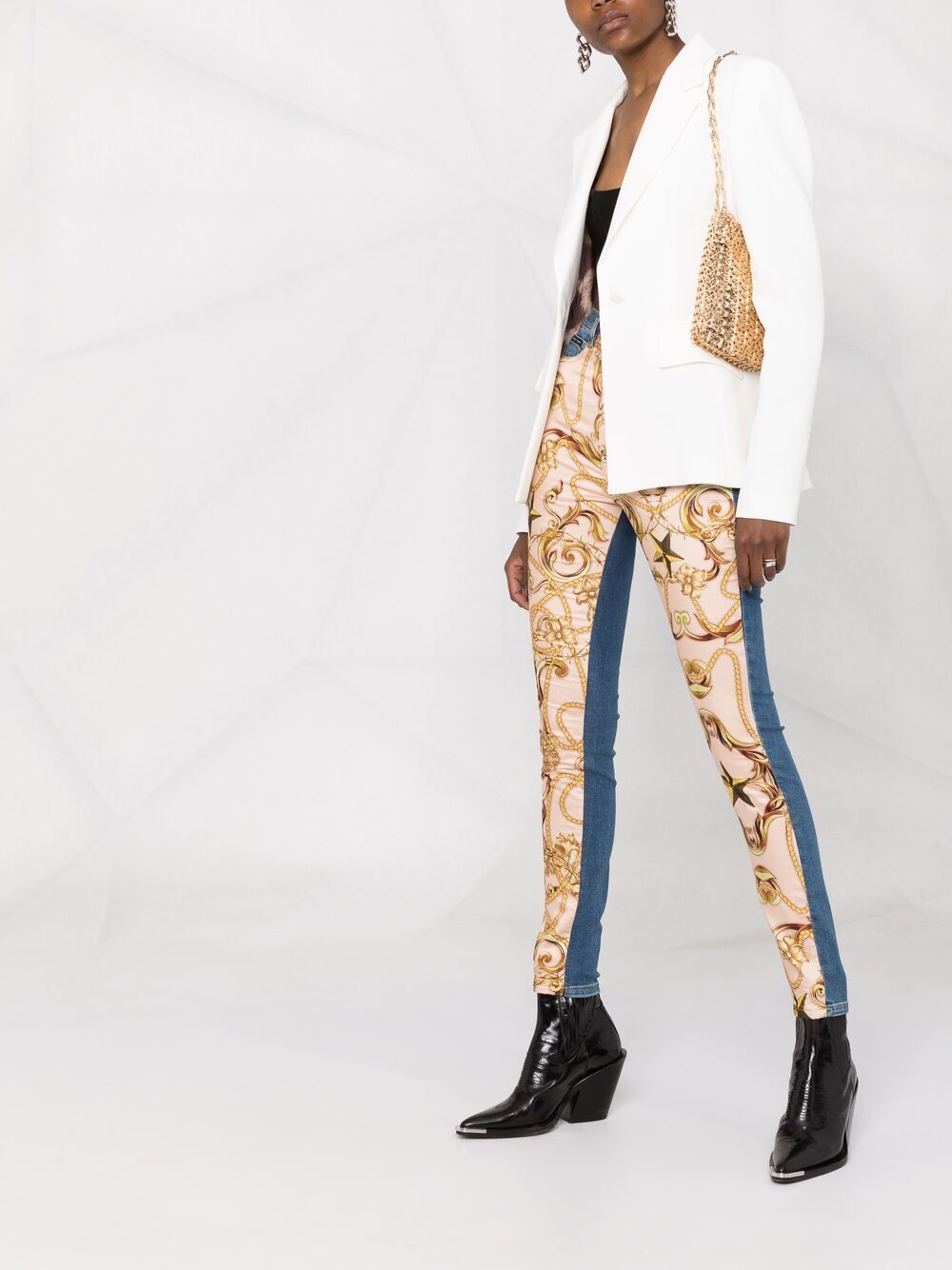 Philipp Plein baroque-print skinny jeans Women