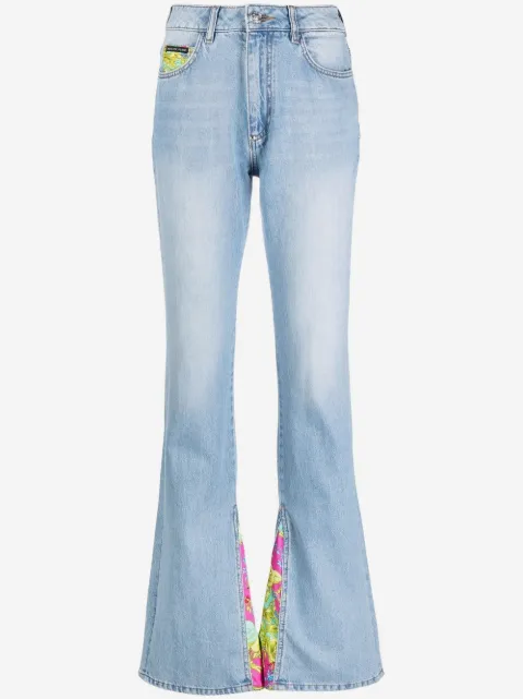 Philipp Plein Flared jeans met bloemenprint