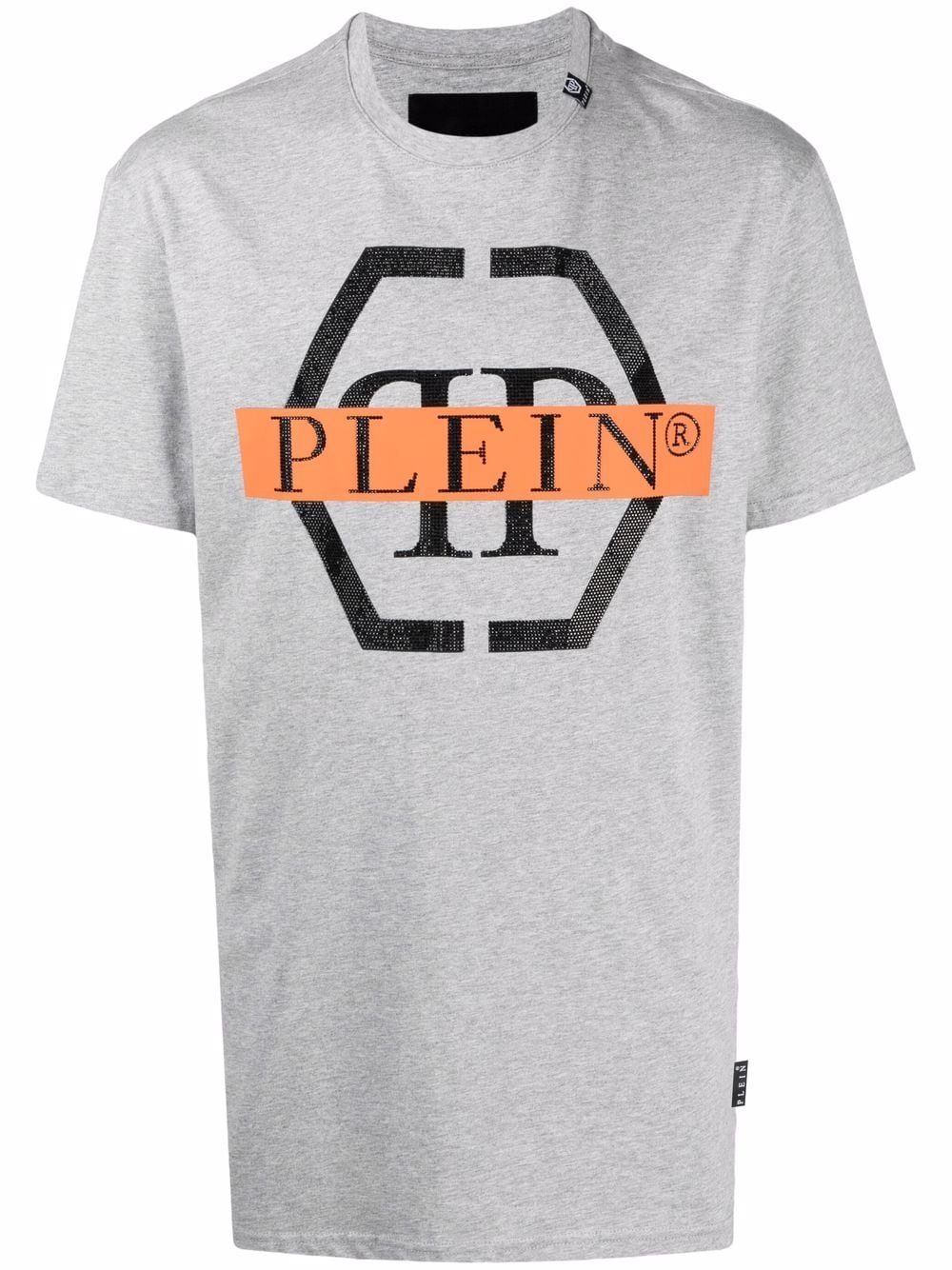 Philipp Plein Hexagon Logo-print T-shirt In 灰色