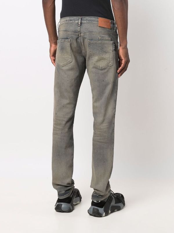 waxed slim fit jeans