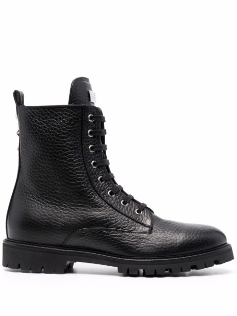 Philipp Plein star-studded leather boots Men