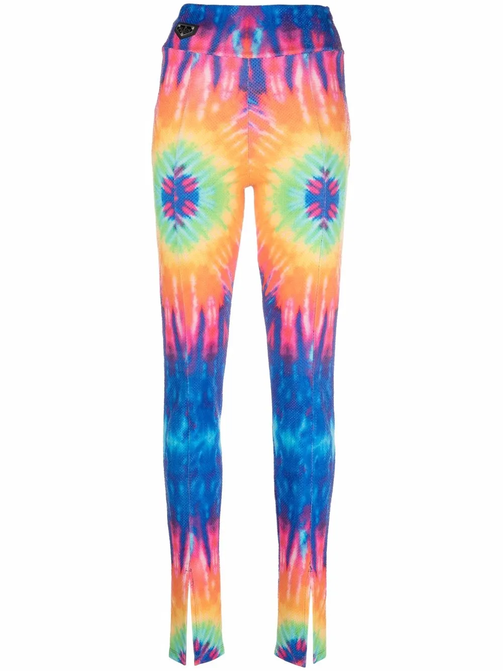 Philipp Plein Leggings con fantasia tie-dye - Blu