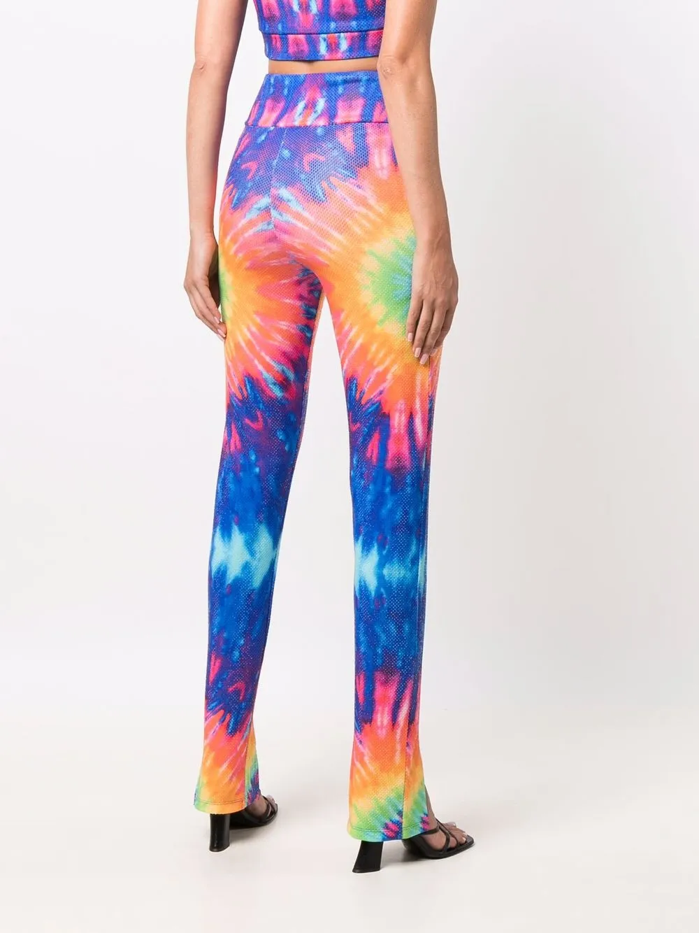 Philipp Plein Legging met tie-dye print Blauw