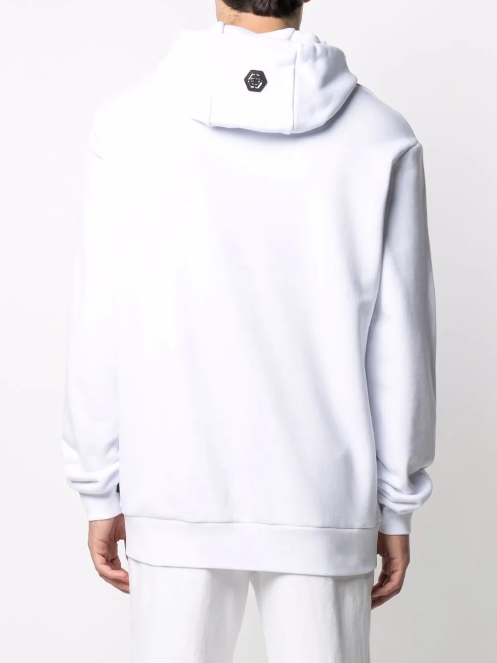 Shop Philipp Plein The Skull Print Hoodie In Weiss