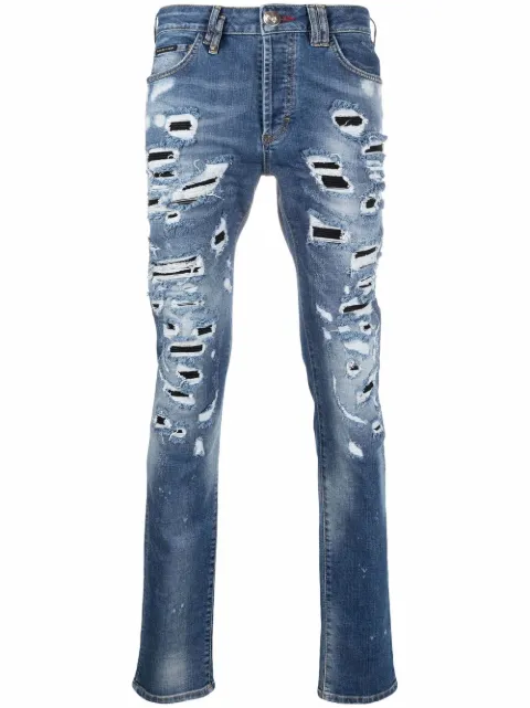 Philipp Plein straight-leg distressed jeans Men