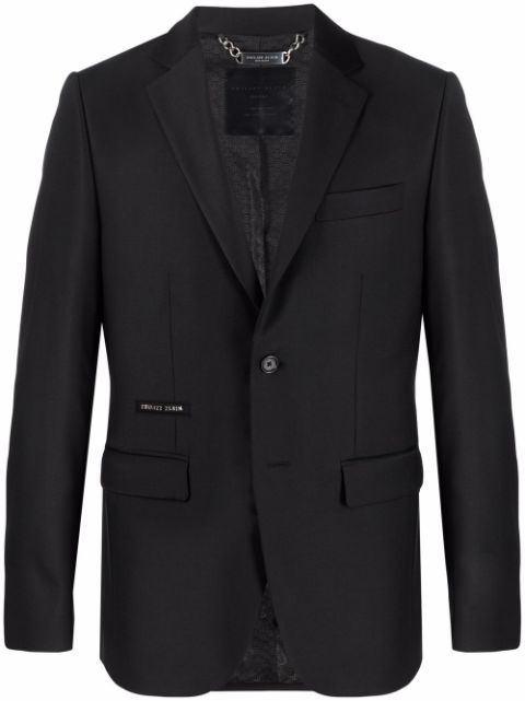 Philipp Plein Crystal Skull single-breasted blazer Men