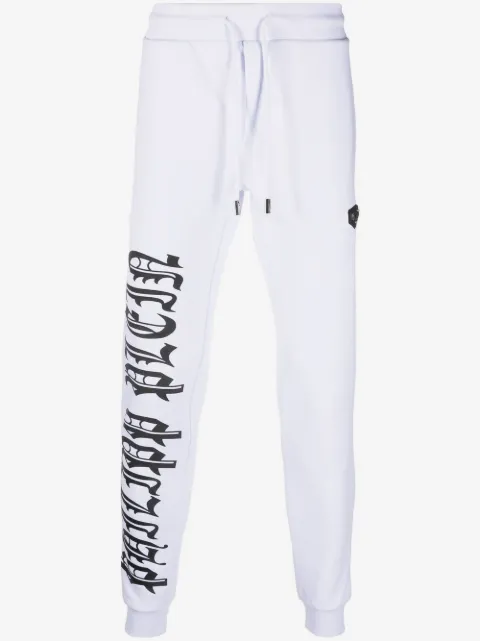 Philipp Plein Gothic Plein cotton track pants