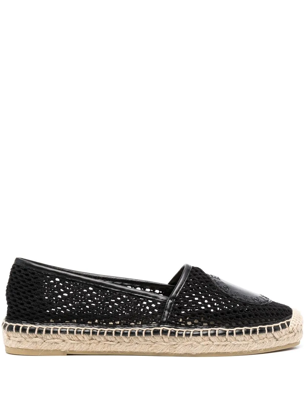 STELLA MCCARTNEY LOGO-PATCH MESH-KNIT ESPADRILLES