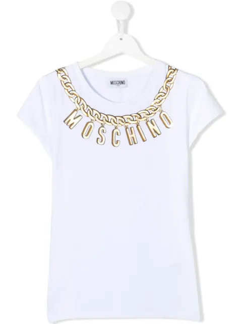 Moschino Kids logo-chain T-shirt