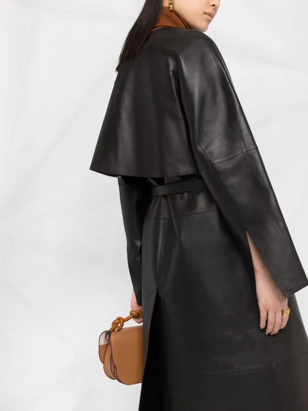 belted trench cape