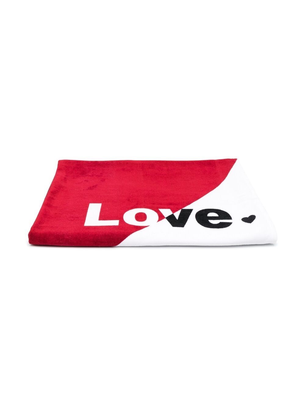 Simonetta Kids' Love Print Towel In Red