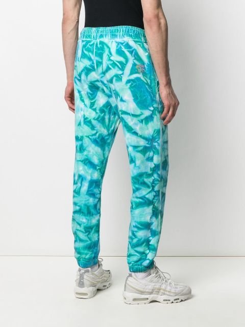 blue tie dye track pants