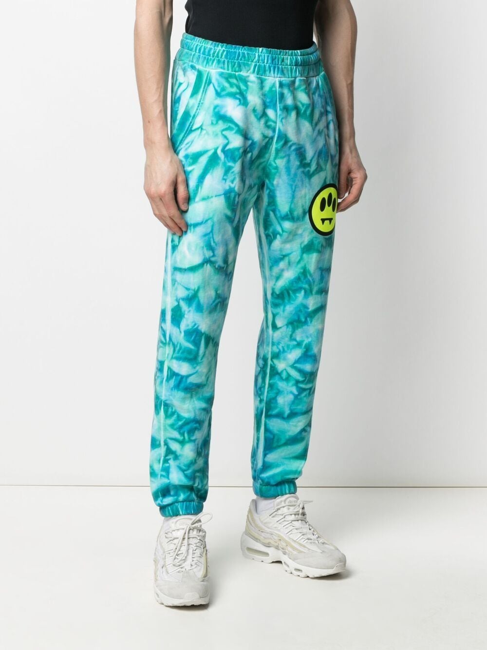 Shop Barrow Tie Dye-print Slim-fit Track Pants In Blue