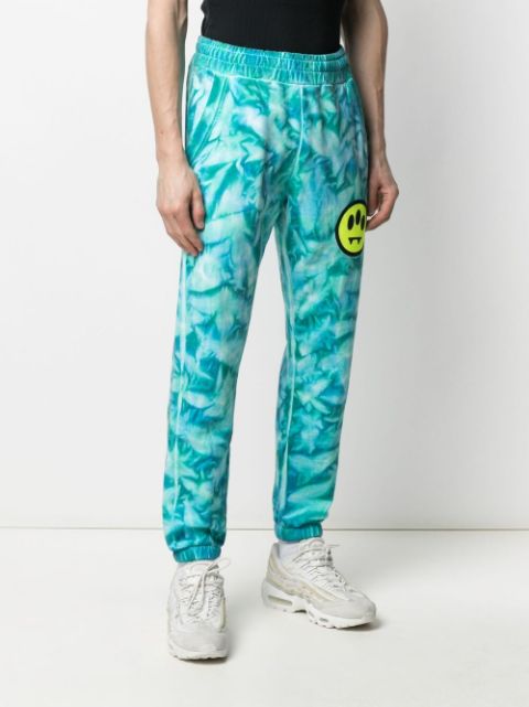 blue tie dye track pants