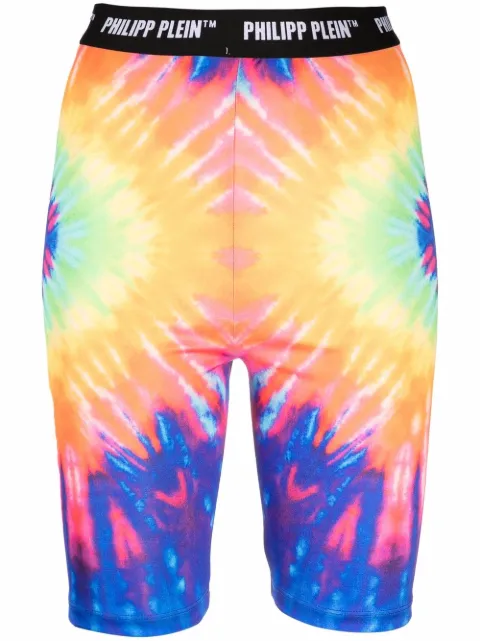 Philipp Plein tie dye-print cycling shorts