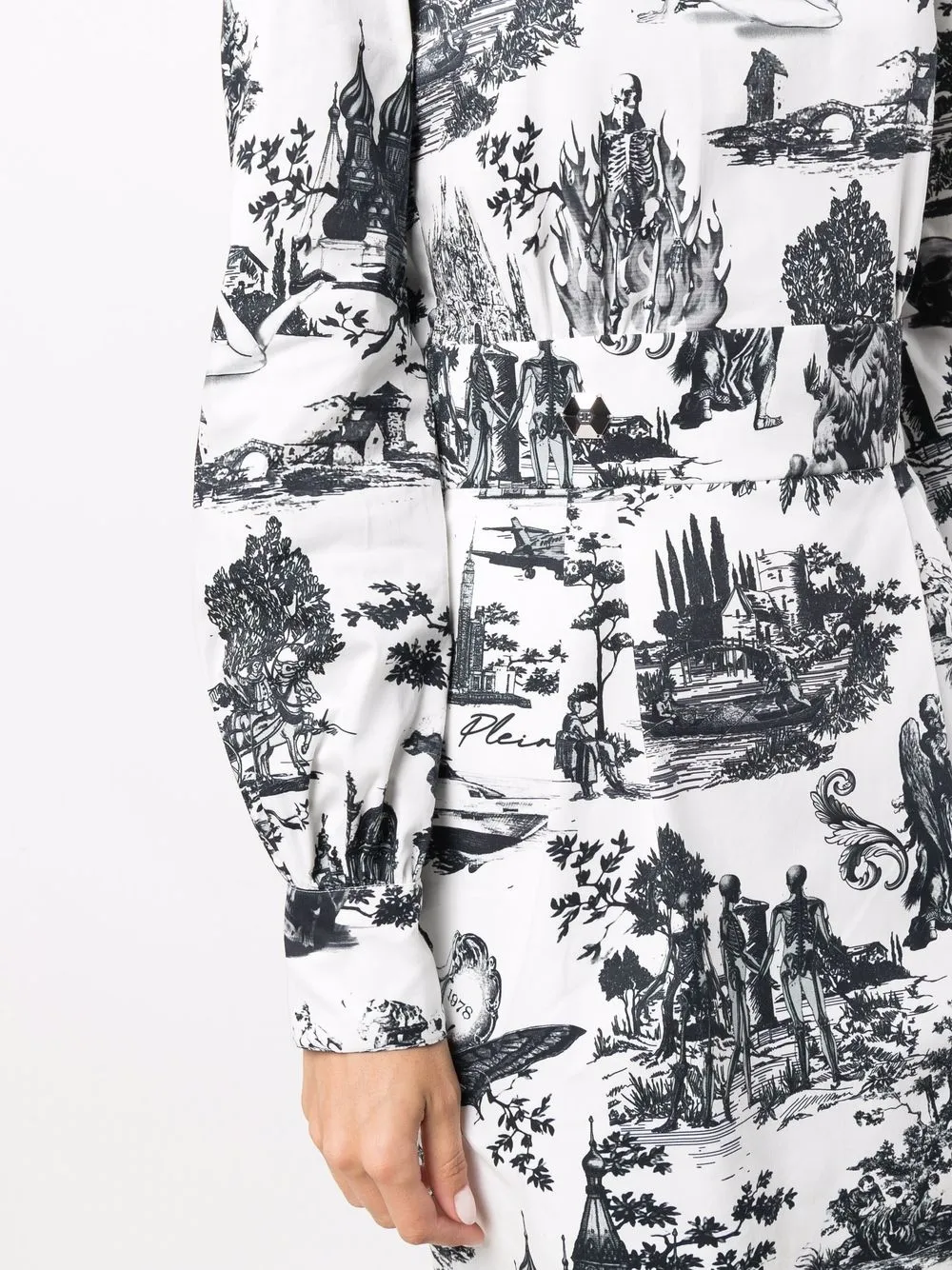 фото Philipp plein платье мини en plein air с принтом