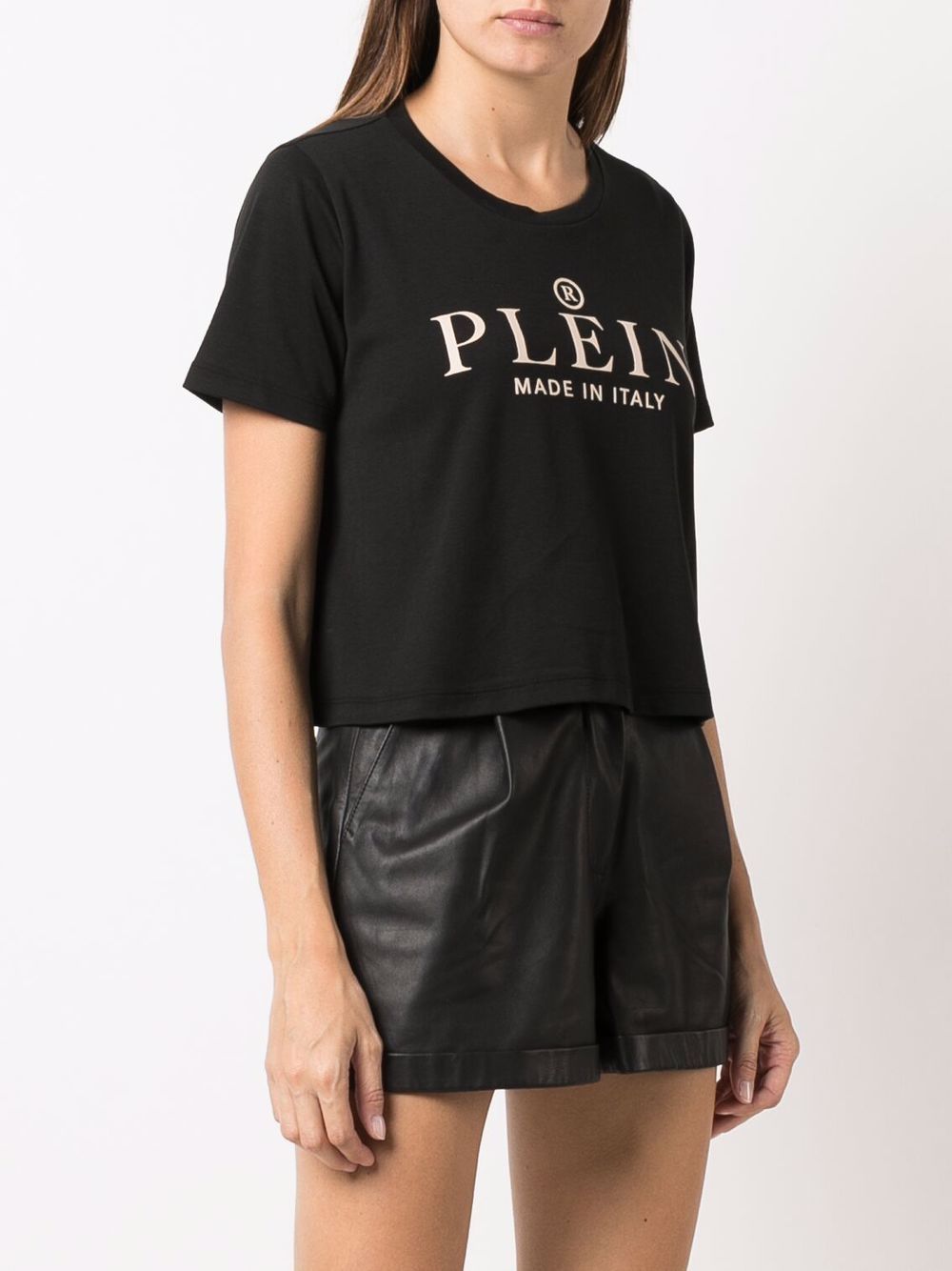 Philipp Plein Iconic Plein short-sleeve cropped T-shirt Women