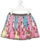 Image 1 of Miss Blumarine floral-print pleated midi skirt