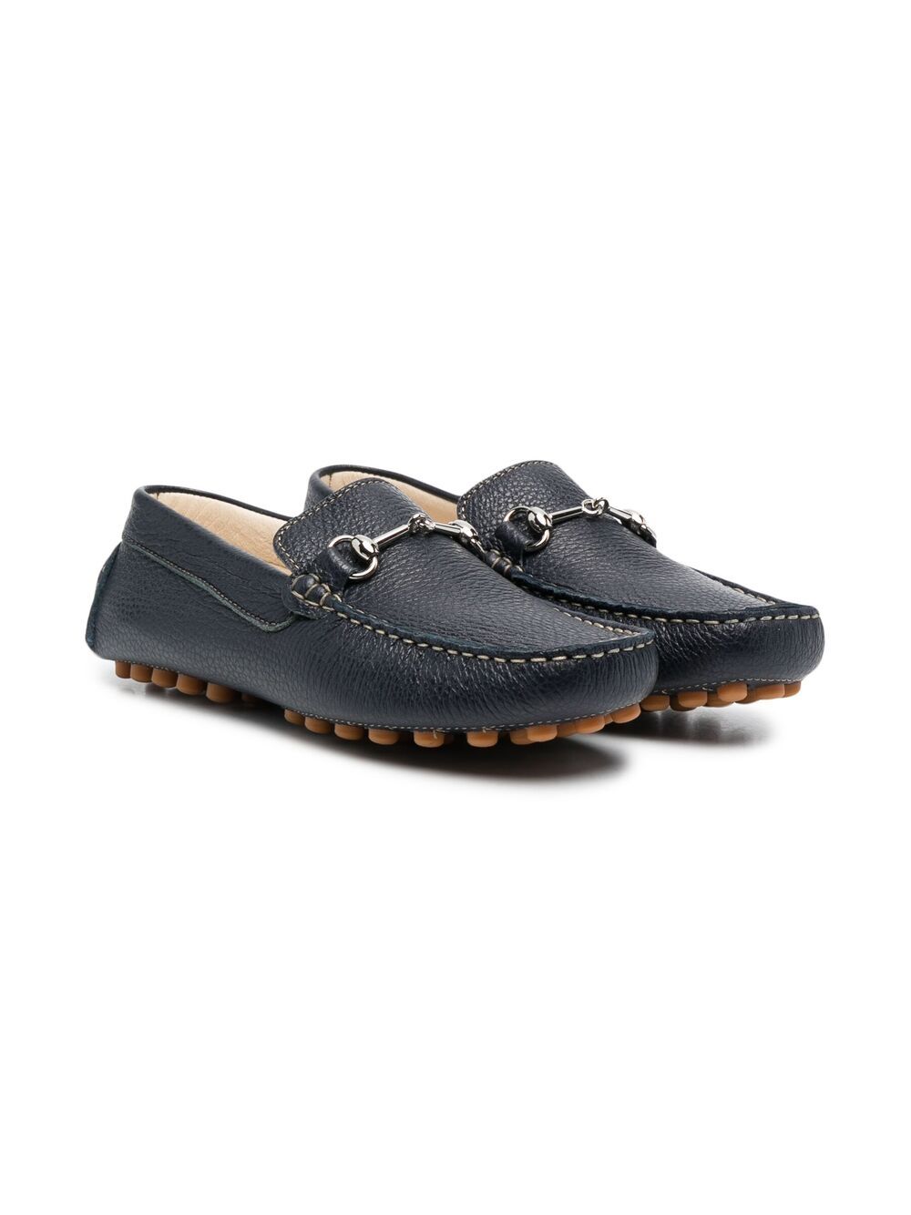 

MONTELPARE TRADITION TEEN pebbled square toe loafers - Blue