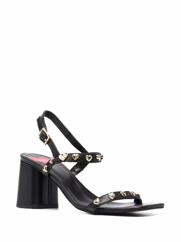 Heeled studded 2025 sandals