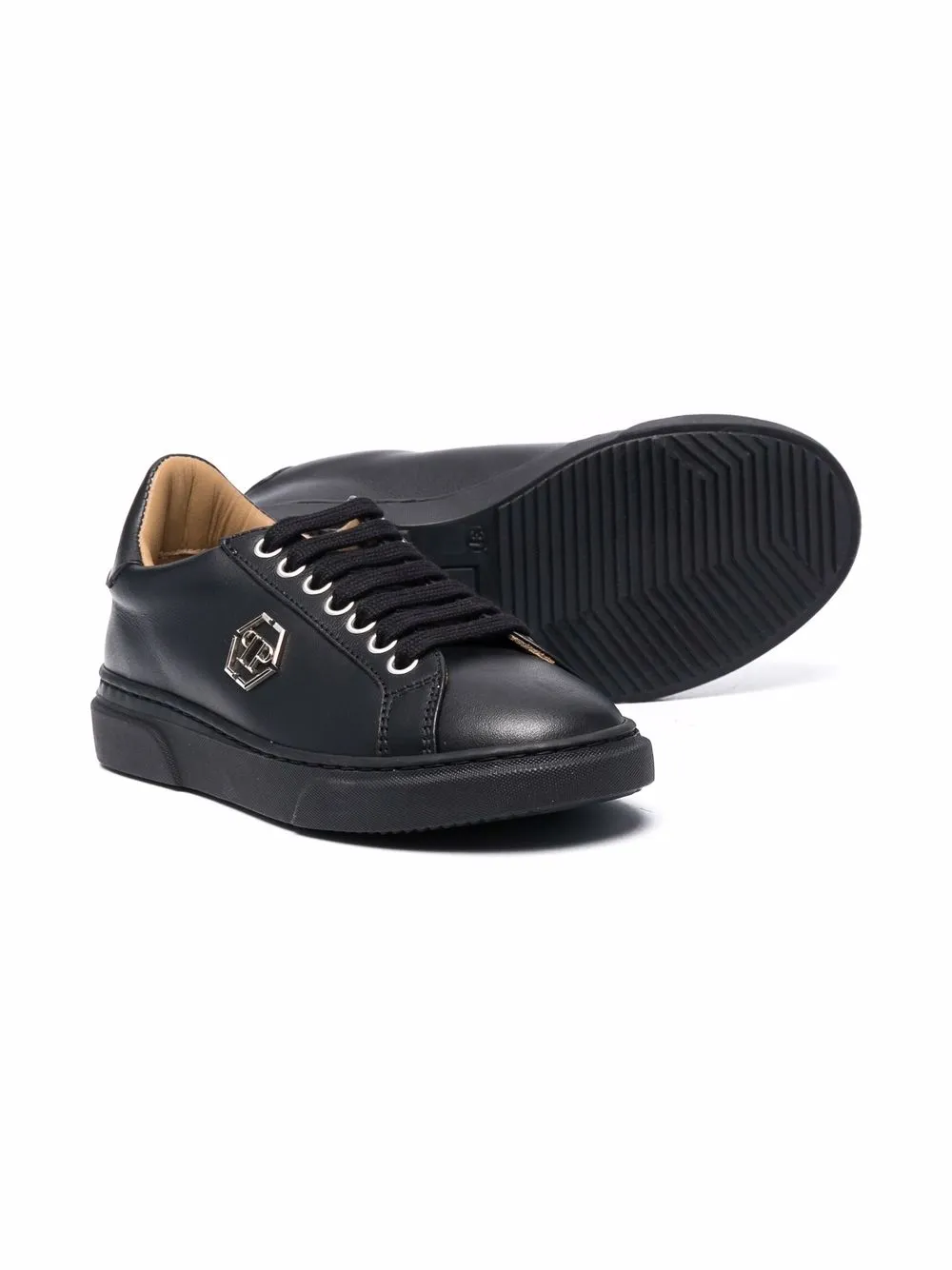Philipp Plein Junior Hexagon low-top sneakers - Zwart
