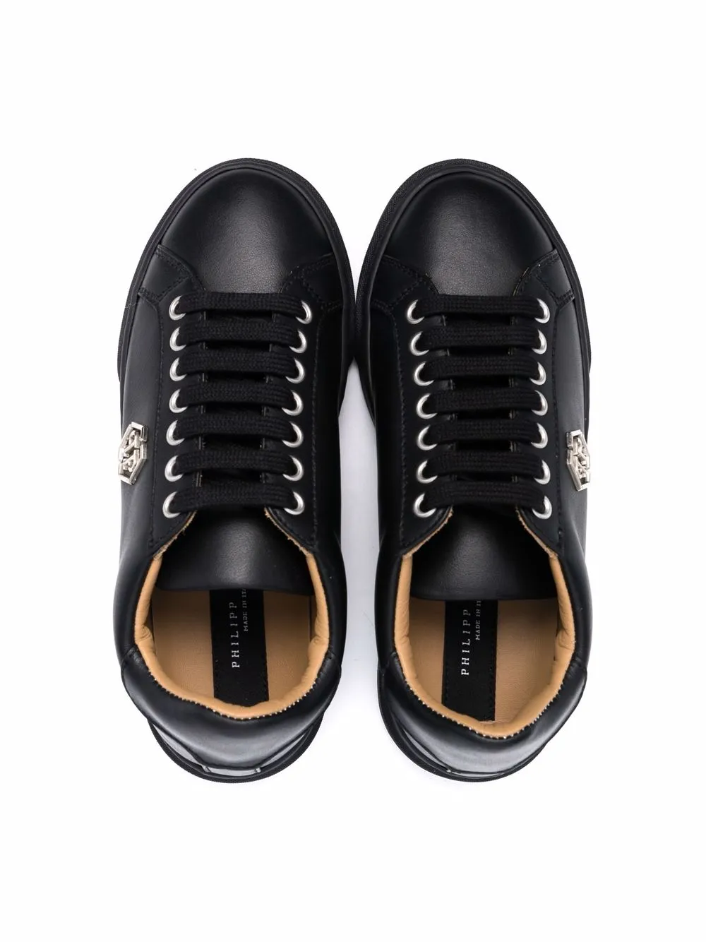 Philipp Plein Junior Hexagon low-top sneakers Zwart