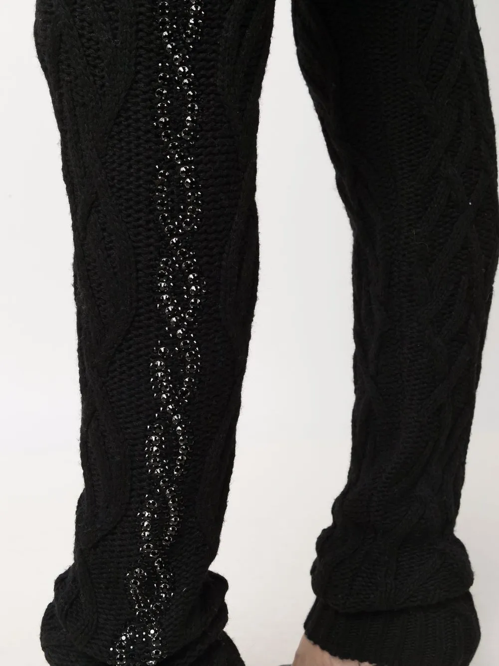 Philipp Plein Kabelgebreide broek Zwart