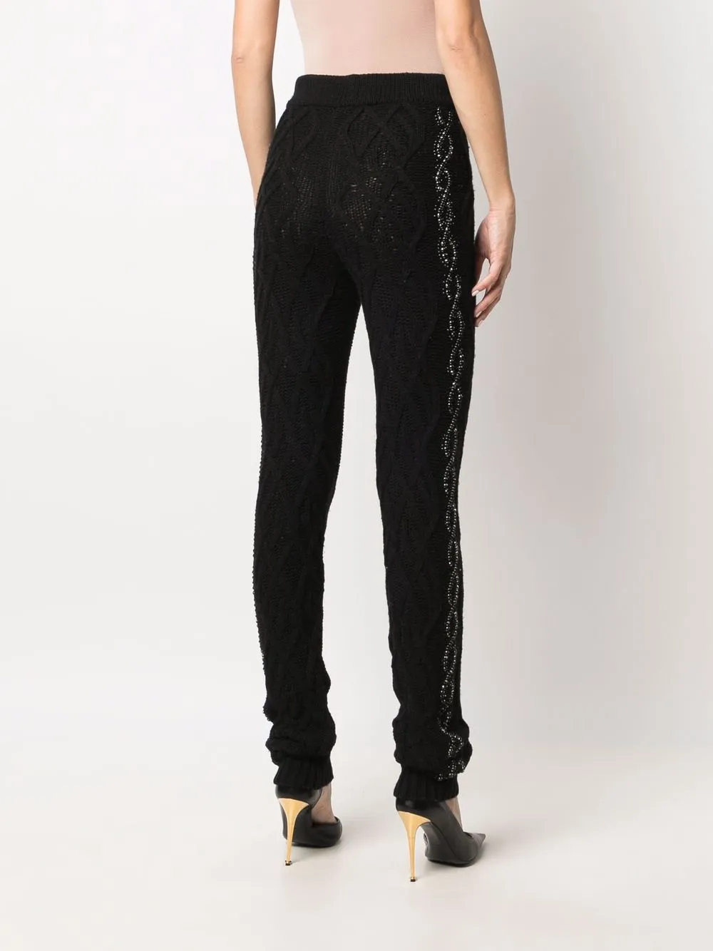Philipp Plein Kabelgebreide broek Zwart